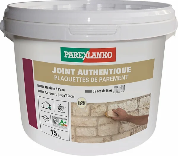 vente luxe pas cher Castorama Joint Plaquettes De Parement Parexlanko Authentique 15kg 1