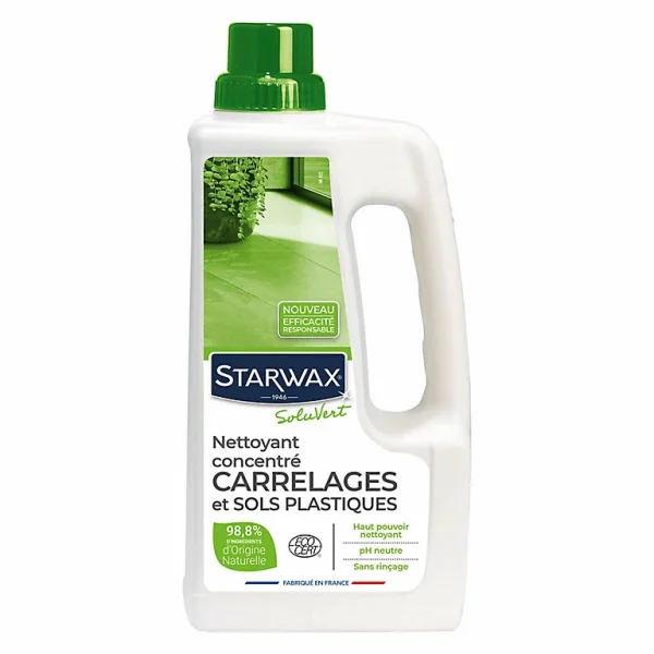 Castorama Nettoyant Concentré Carrelages Et Sols Plastiques SoluVert Starwax 1L à prix très bas 1