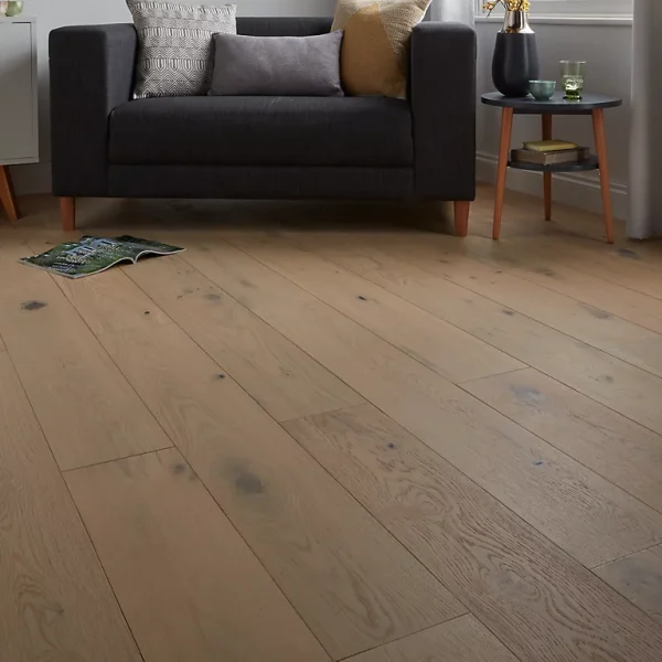 mode pas cher Castorama Parquet Contrecollé Clipsable En Chêne GoodHome Isaberg Finition Huilée Coloris Naturel L.19 X ép.1,4 Cm 1