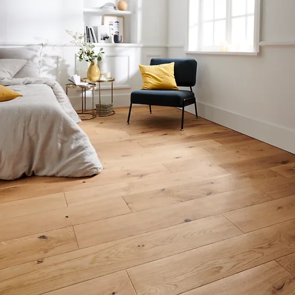 Livraison rapide Castorama Parquet Contrecollé Clipsable En Chêne GoodHome Marcy Finition Huilée Coloris Naturel L.18 X ép.1,4 Cm 1