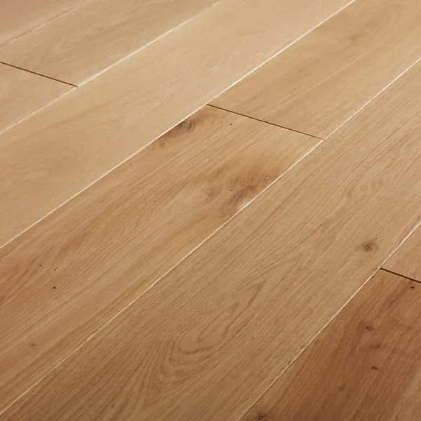 boutiqued pas cher Castorama Parquet Massif à Coller En Chêne GoodHome Lulea Finition Huilée Coloris Naturel L.15 X ép.1,5 Cm 1