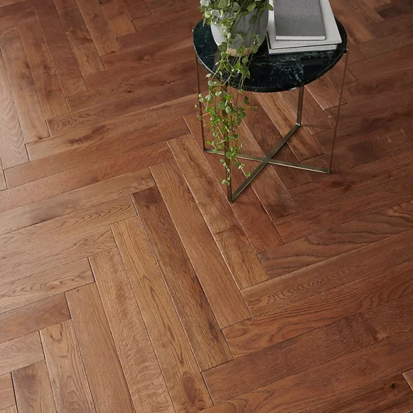 magasins pas chers Castorama Parquet Massif à Coller En Chêne GoodHome Skara Finition Vernis Mat Coloris Naturel L.8,2 X ép.1,5 Cm 1